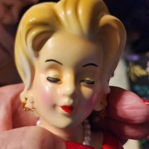 Midcentury Lady Head Vase